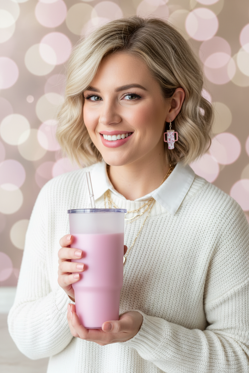 Never Leave Home Without It Tumbler Earrings