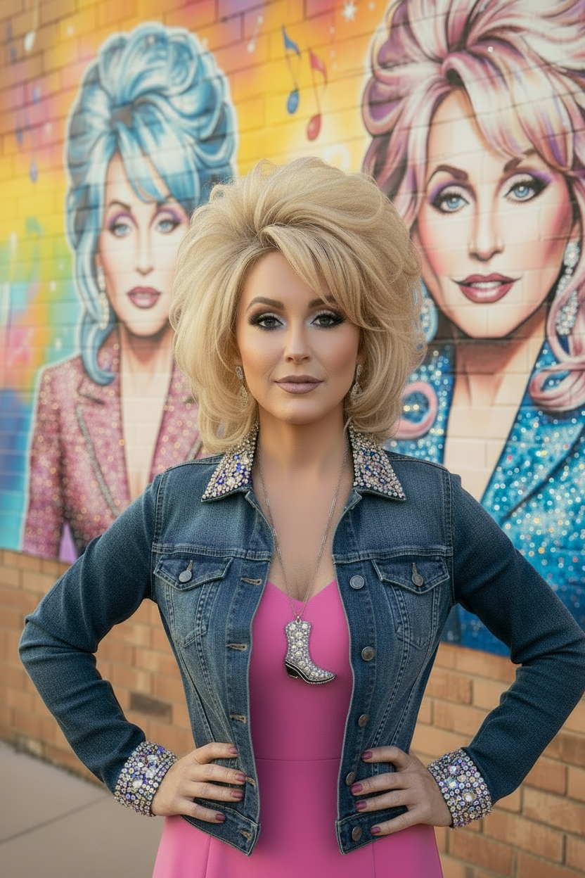 I Dream in Dolly Rhinestone Boot Necklace