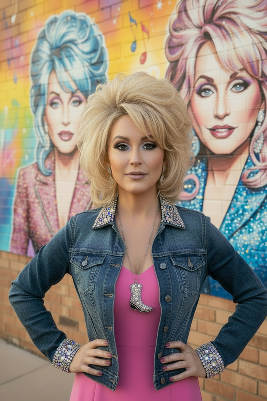 I Dream in Dolly Rhinestone Boot Necklace