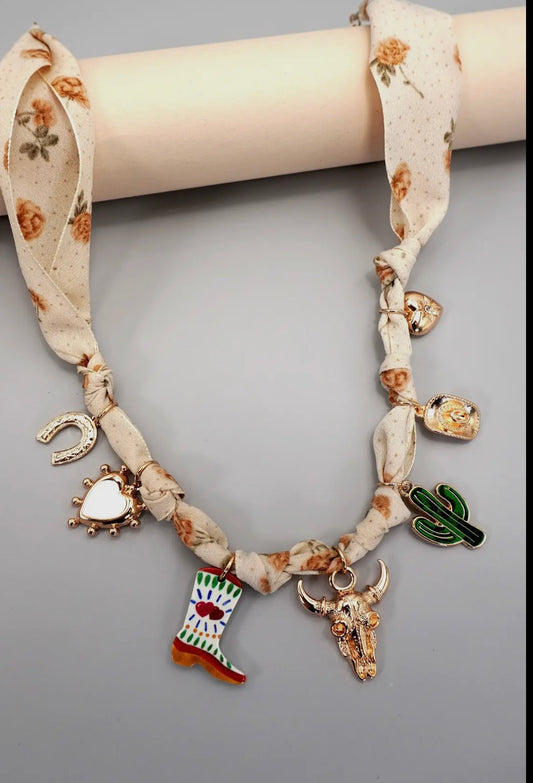 Charmed Scarf Necklace