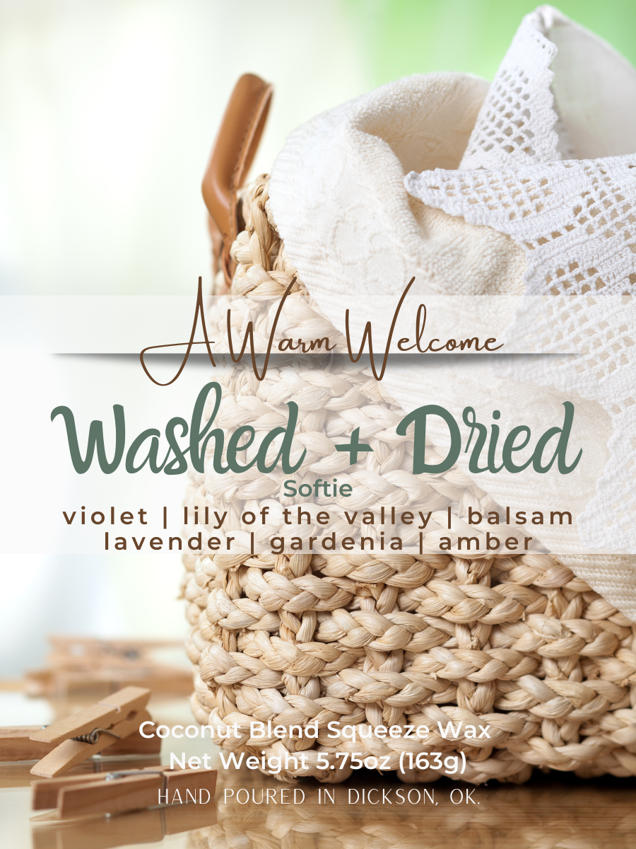 Washed + Dried Softie | Squeeze Wax Melt | Soft Candle