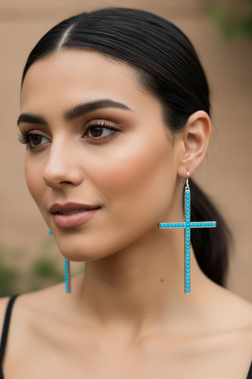 Can I Get An Amen Cross Earrings