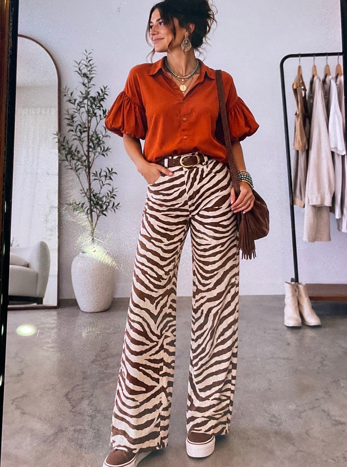 Wild at Heart Zebra Denim Pant