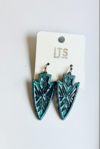 Patina Arrowhead Earrings