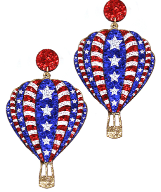 July 4th Balloon Earrings
