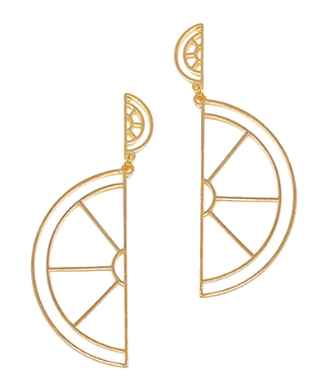 Orange Slice Drop Earrings