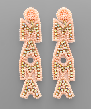 Blush Mama Beaded Earrings