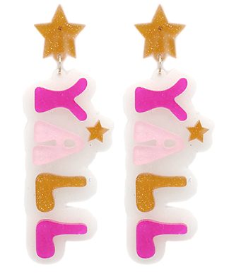 Glitter Drop Y'ALL Earrings
