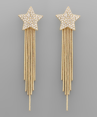 Star Chain Drop Earrings