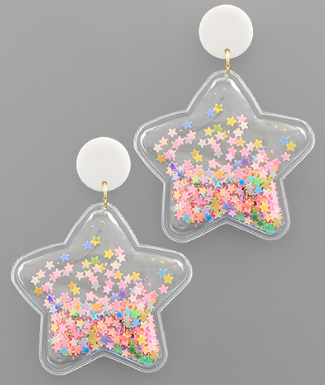 Star Confetti Drop Earrings