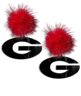 PomPom "G" Gameday Earrings