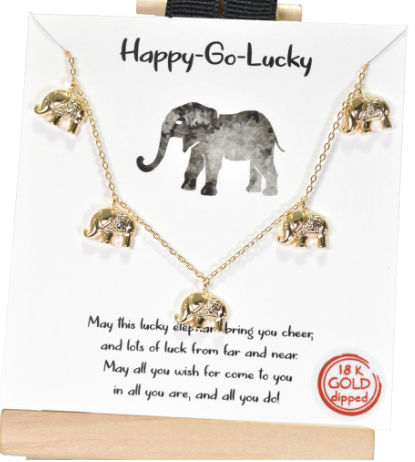 Happy-Go-Lucky Gold Dipped Necklace