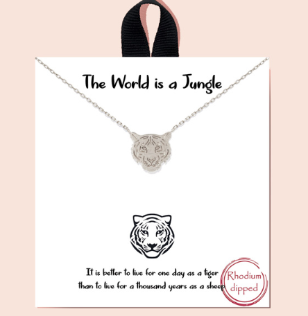 The World is a Jungle Gold Dipped Necklace