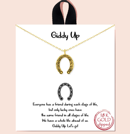 Giddy Up Gold Dipped Necklace