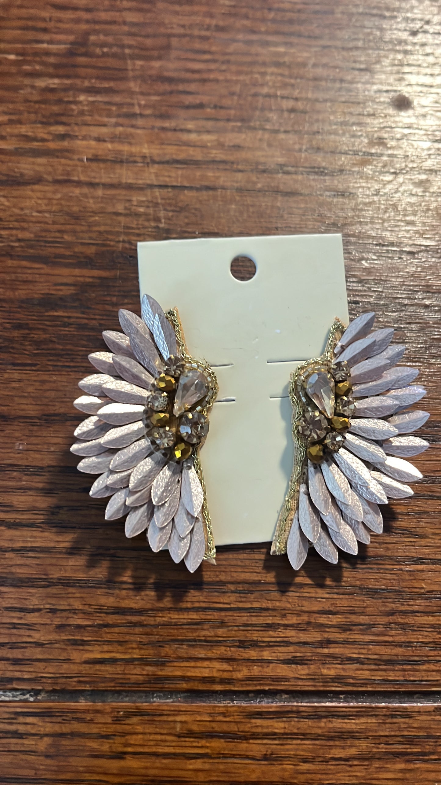 Champagne Wing Studs