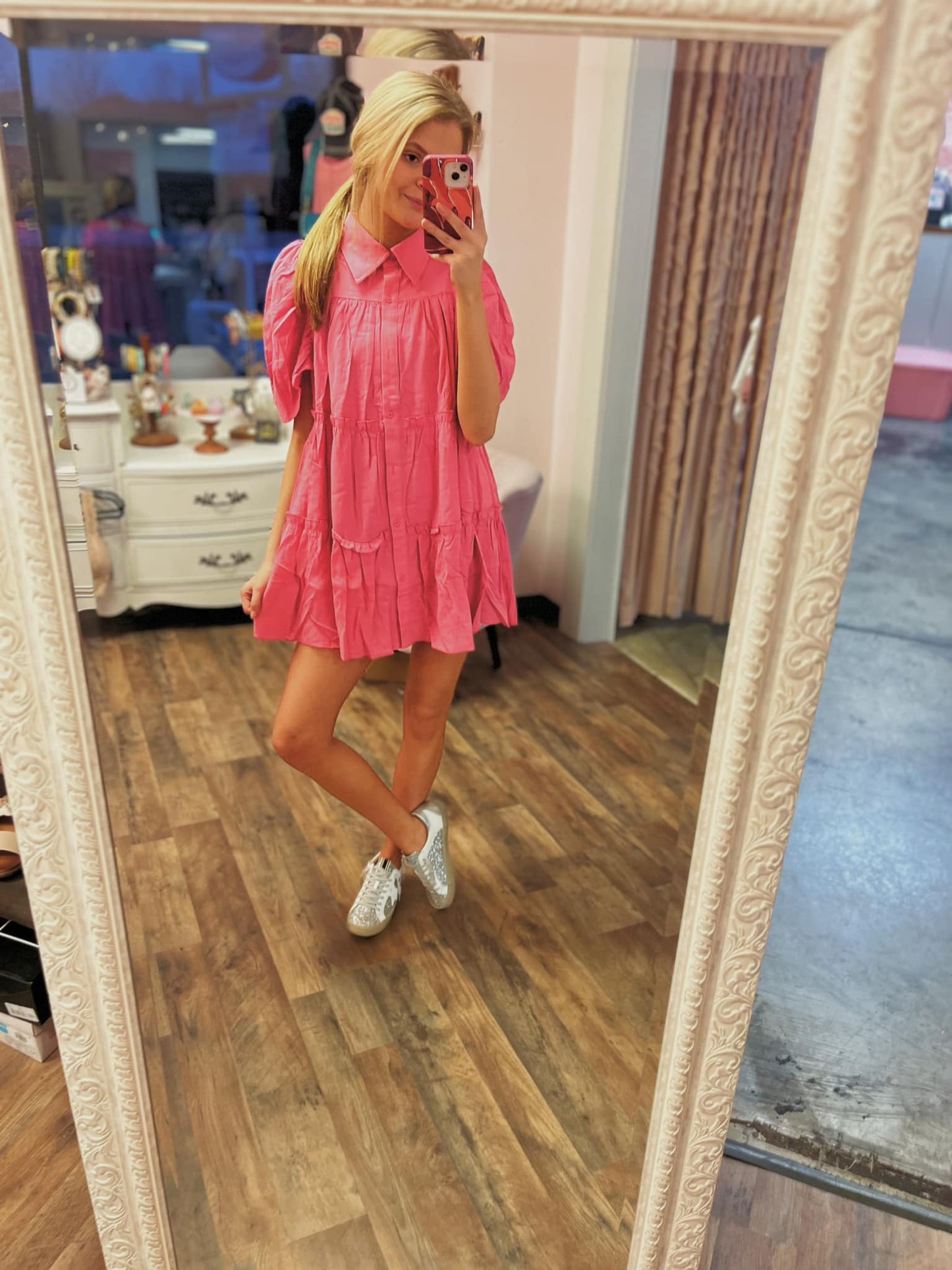 Bubble Gum Pink Ruffle Dress