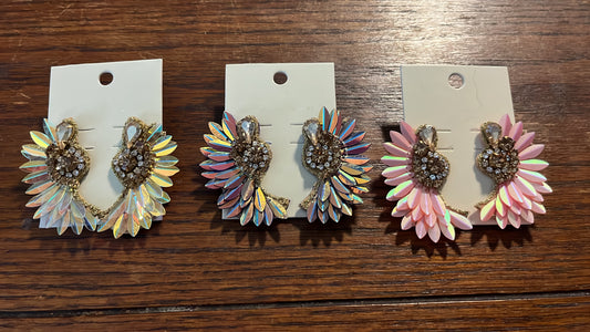Glitz Wing Stud Earrings