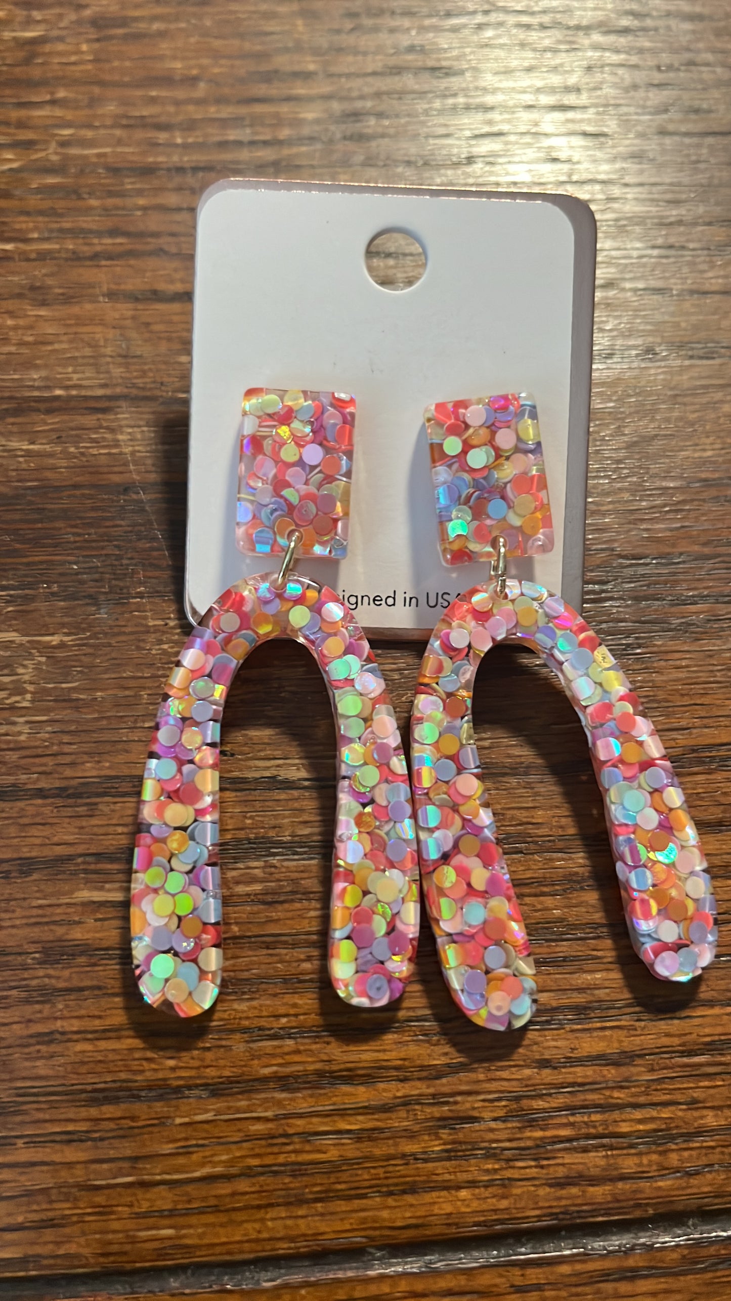 Dupe Confetti Acrylic Earrings