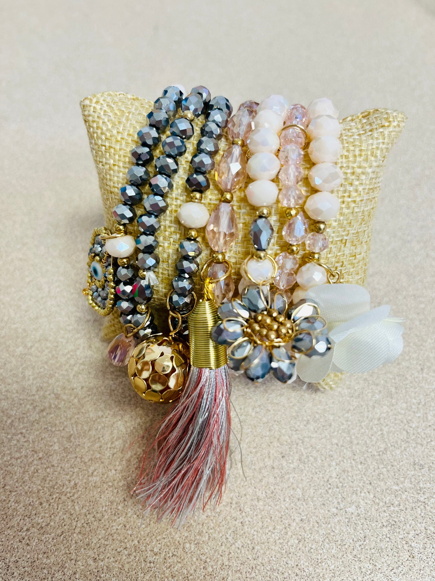 Mauve Stack Bracelet Set