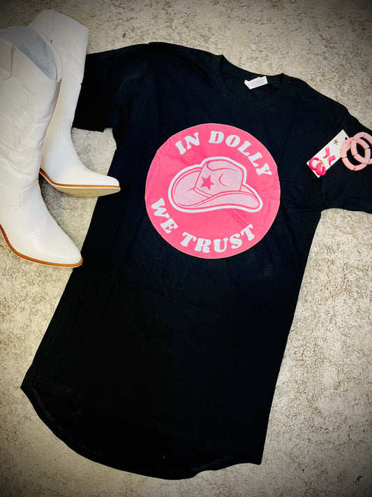 In Dolly We Trust T-Shirt Dress