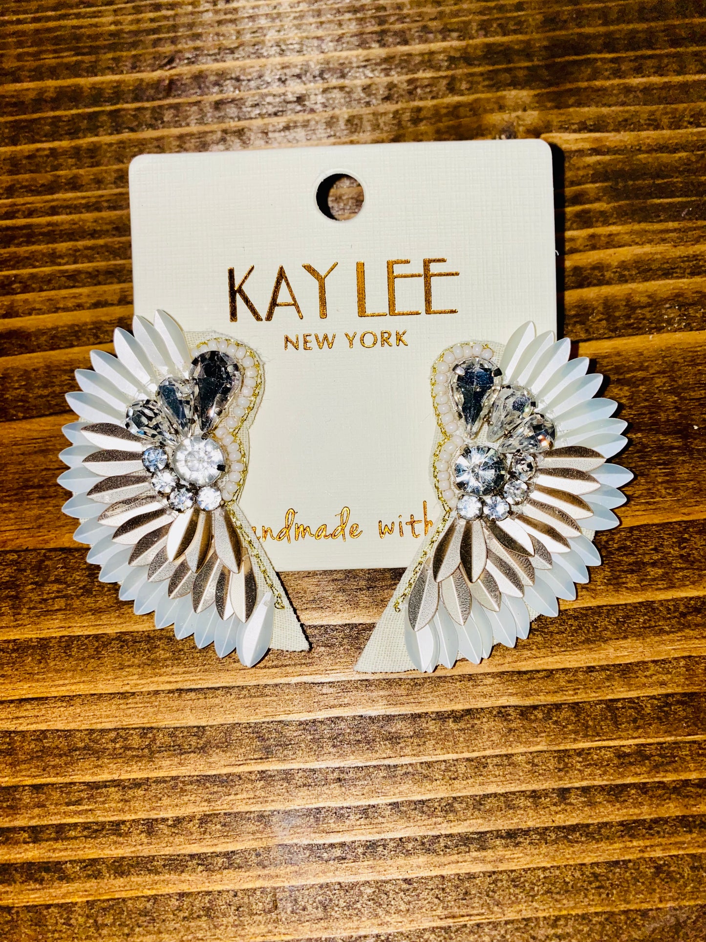 Bridal Wing Stud Earring