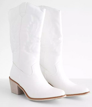 Load image into Gallery viewer, Wilder White Cowboy Boot