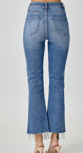 Rhinestone Fringe Denims