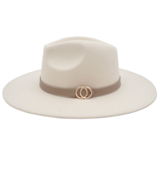 Double Circle Band Wide Brim Fedora