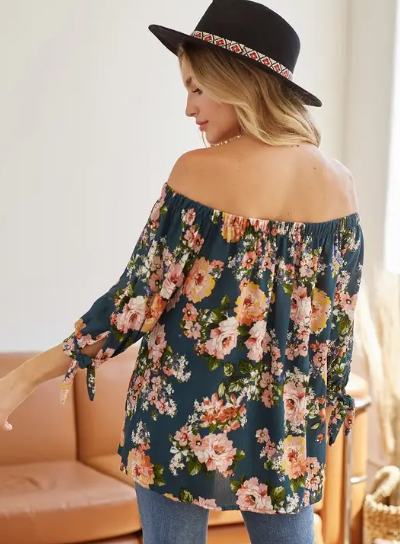 Floral Prink Off Shoulder Blouse