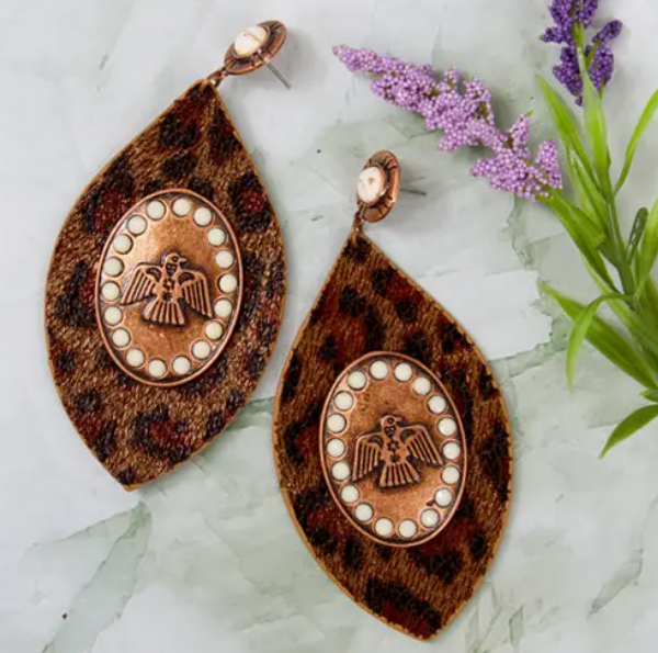 Leather Free Bird Earrings
