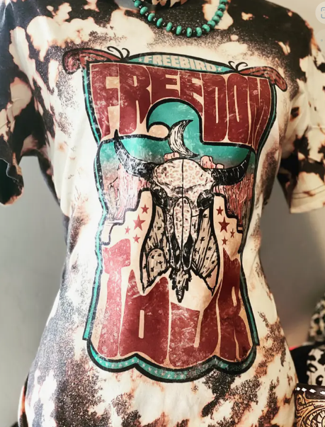Freedom Tour Bleached Tee