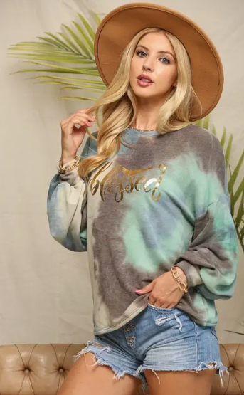 Blessed Tie Dye Sweatshirt