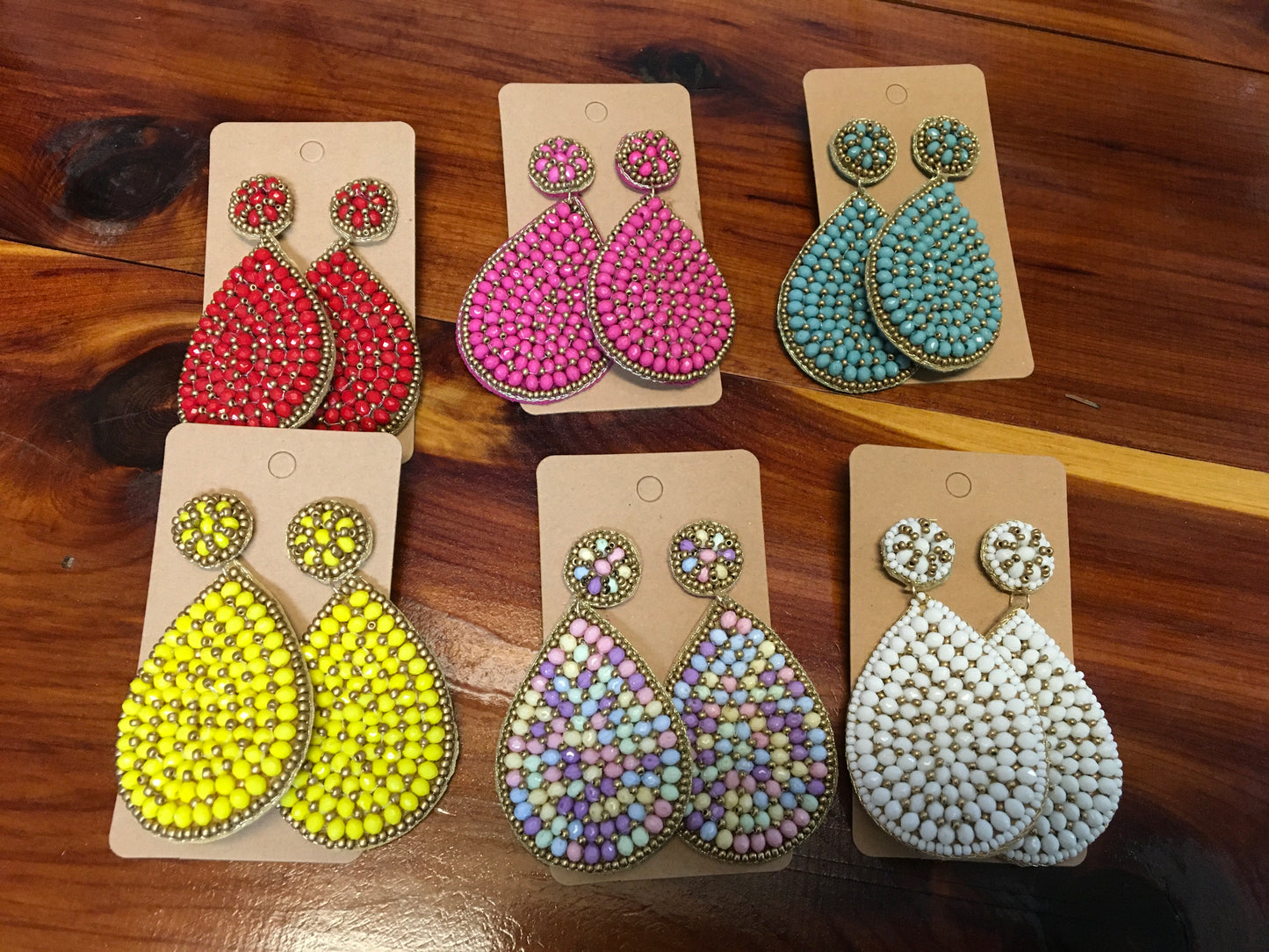 T-Drop Beaded Earrings