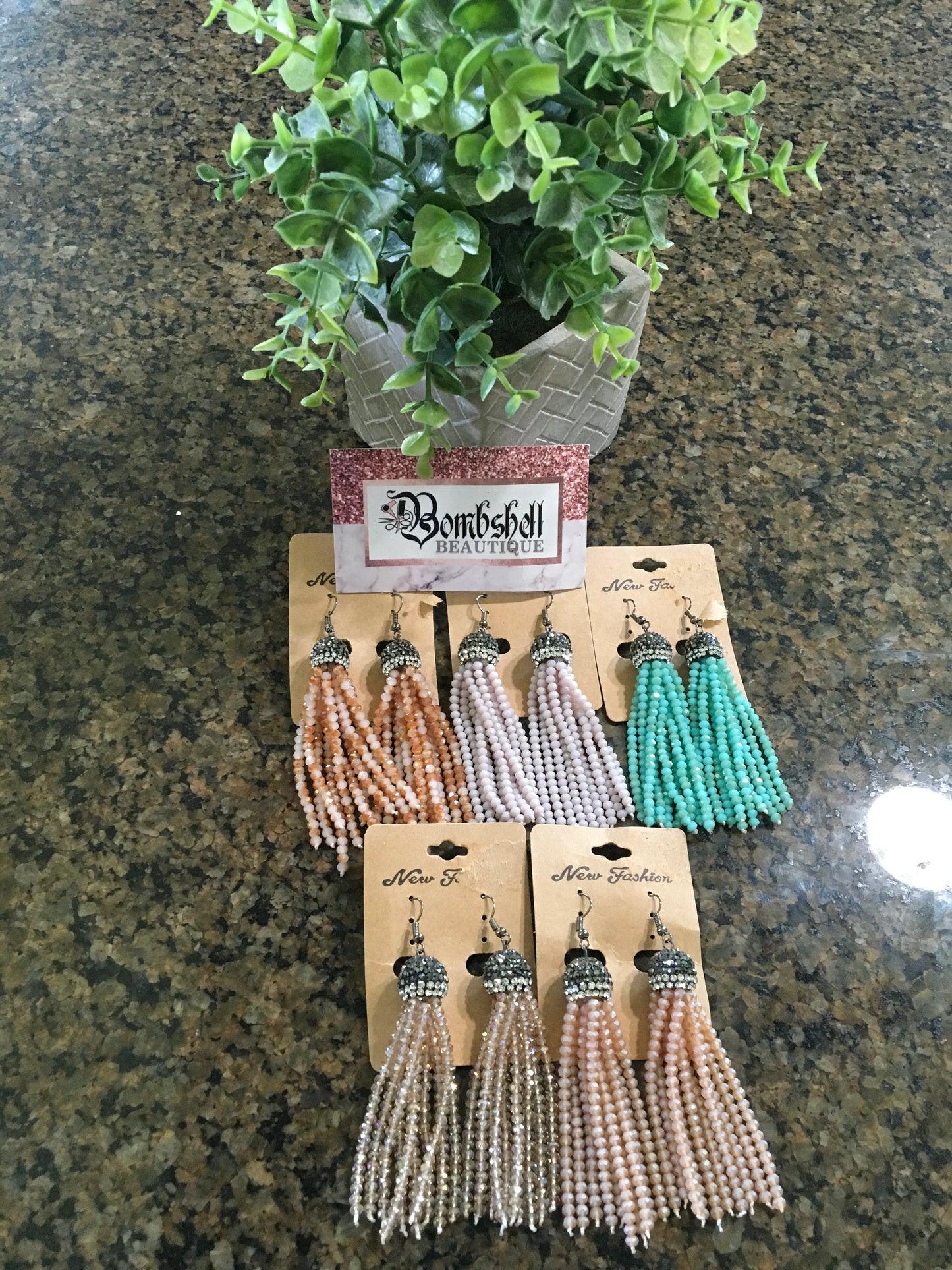 CBead Tassel Earring