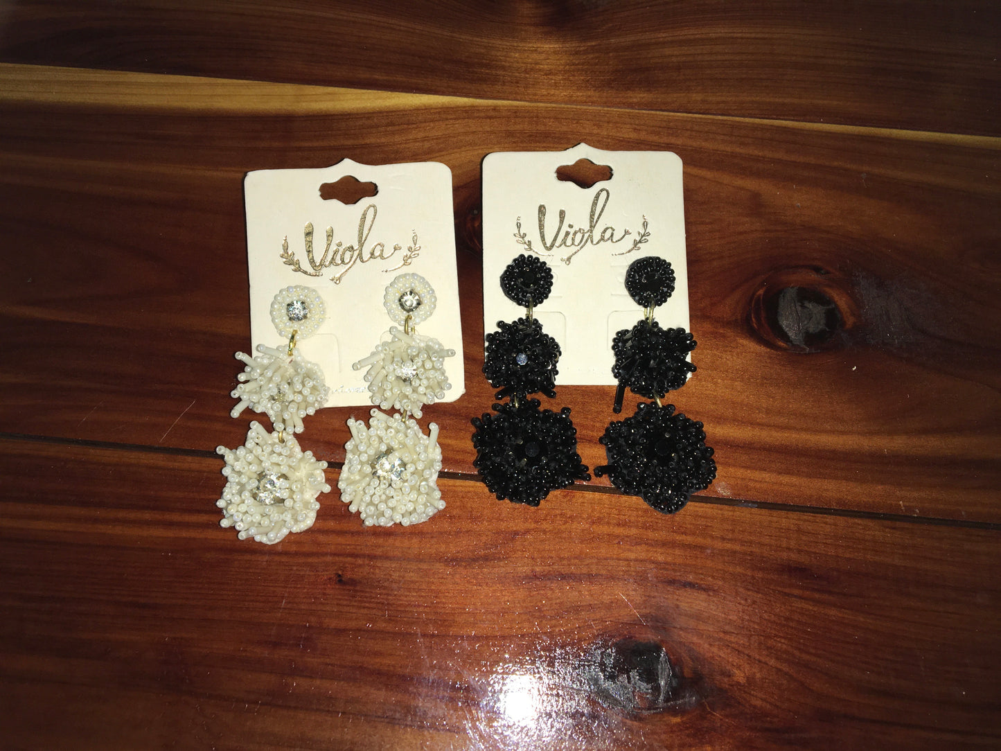 Floral Bead Drop Earrings