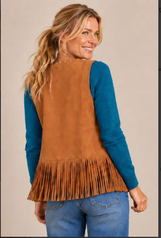 Stud and Suede Vest