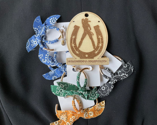 Bandana Babe Hoop Earrings