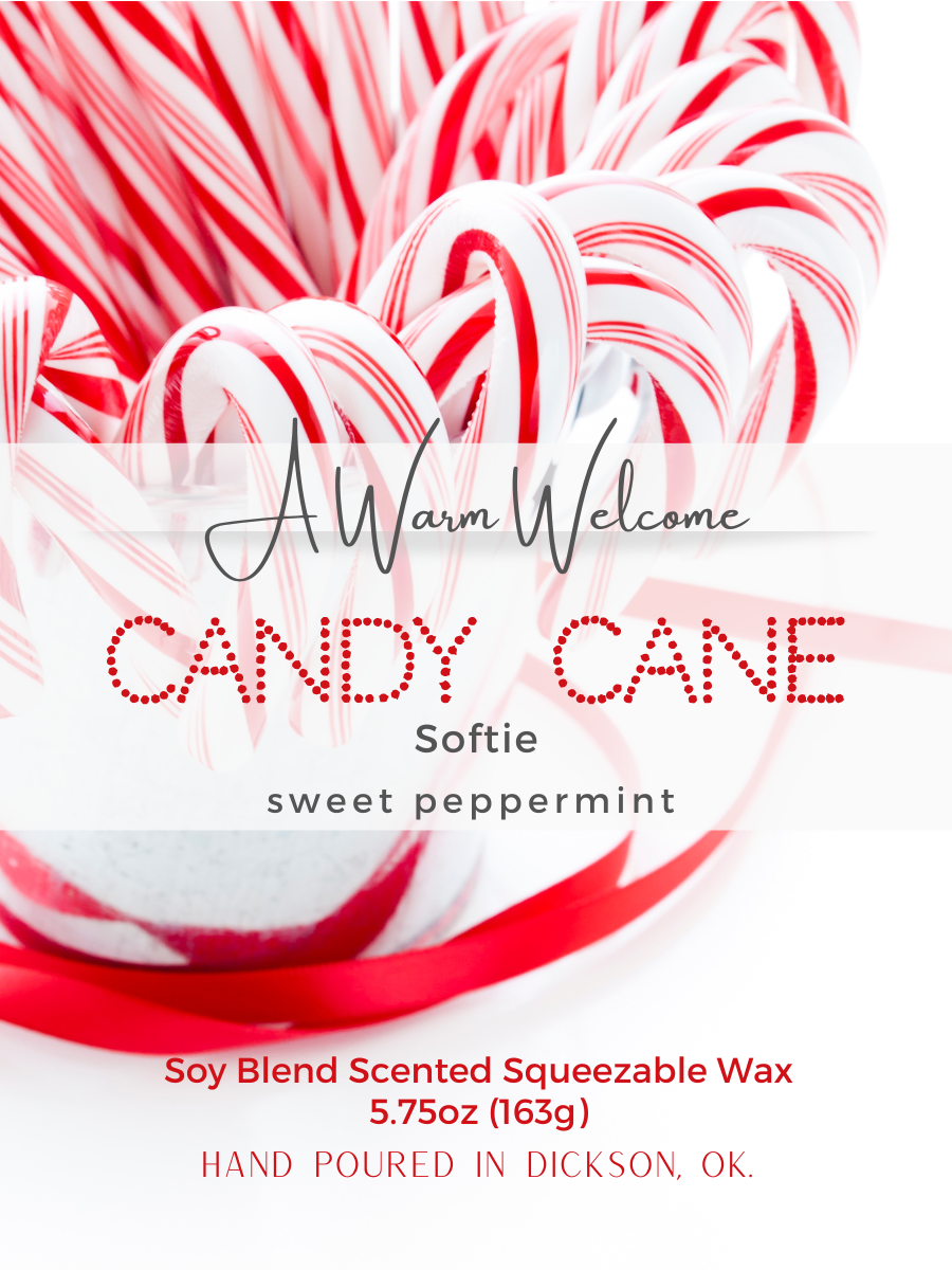 Candy Cane Softie | Soft Squeeze Wax Melt | Squeeze Candle
