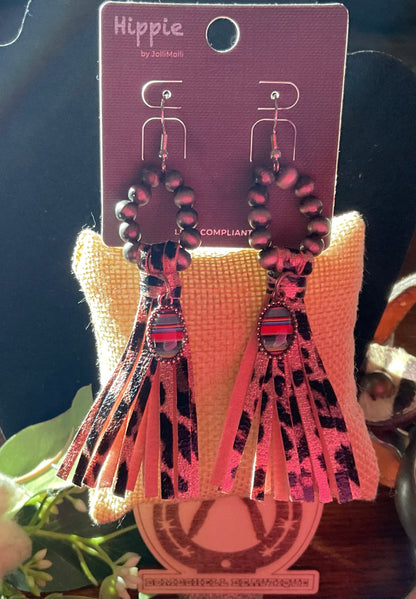 Western Hippie Navaho Peal Earrings