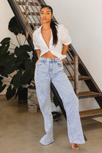 Load image into Gallery viewer, High-Rise Color Block Wide Leg Jeans
