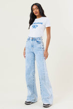 Load image into Gallery viewer, High-Rise Color Block Wide Leg Jeans
