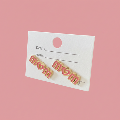 Mom Love Stud Earrings