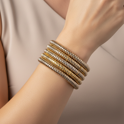 Spring Coil Wrap Bangle