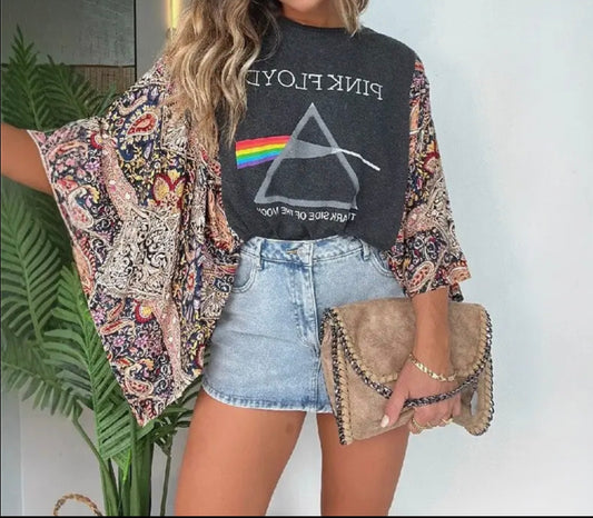 Boho Flow Pink Floyd Top