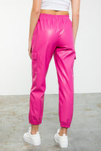 Load image into Gallery viewer, Poppin Pink Leather Joggers
