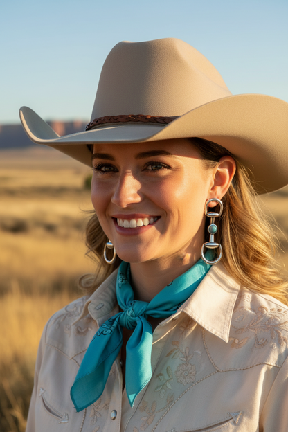 Turquoise Bit Earrings