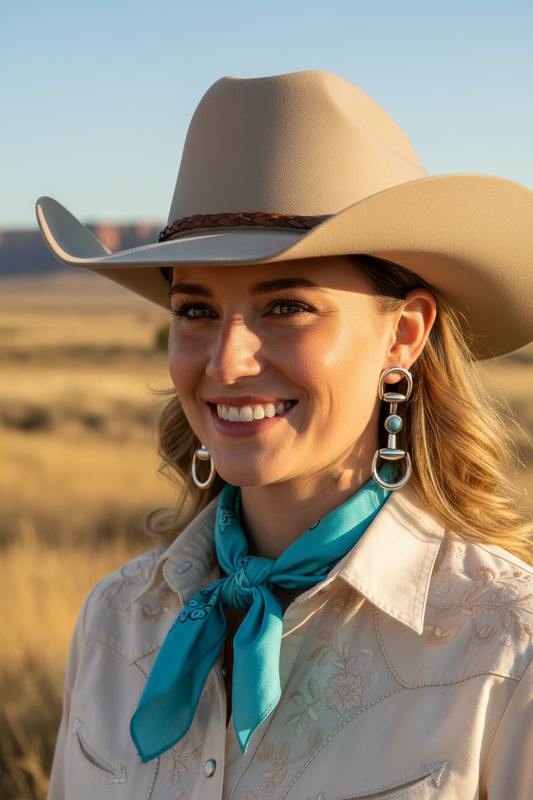 Turquoise Bit Earrings