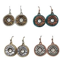 Load image into Gallery viewer, Classic Rhinestone Shotgun Shell Dangle Hook Earrings
