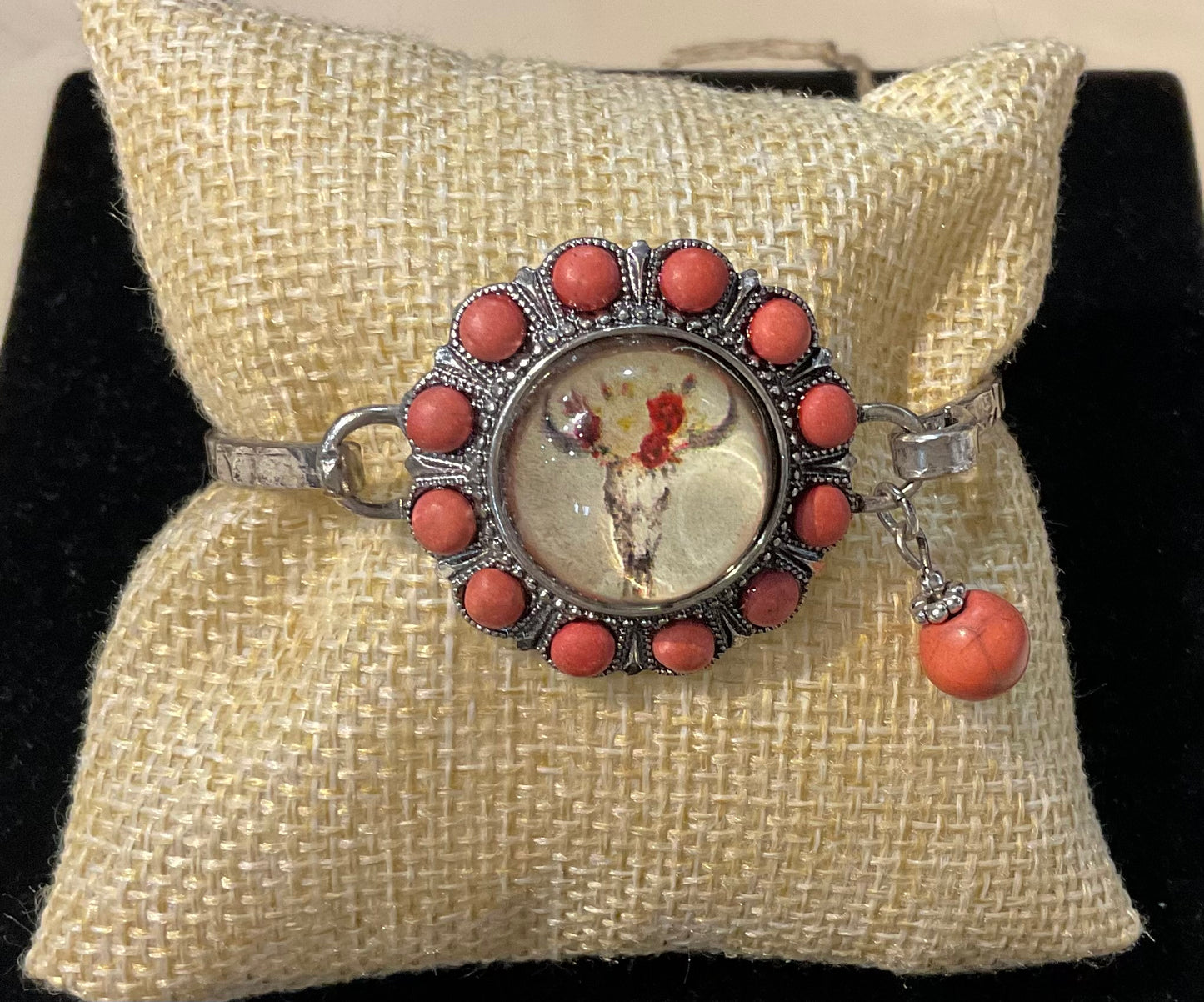 Cow  Skull Western Bangle