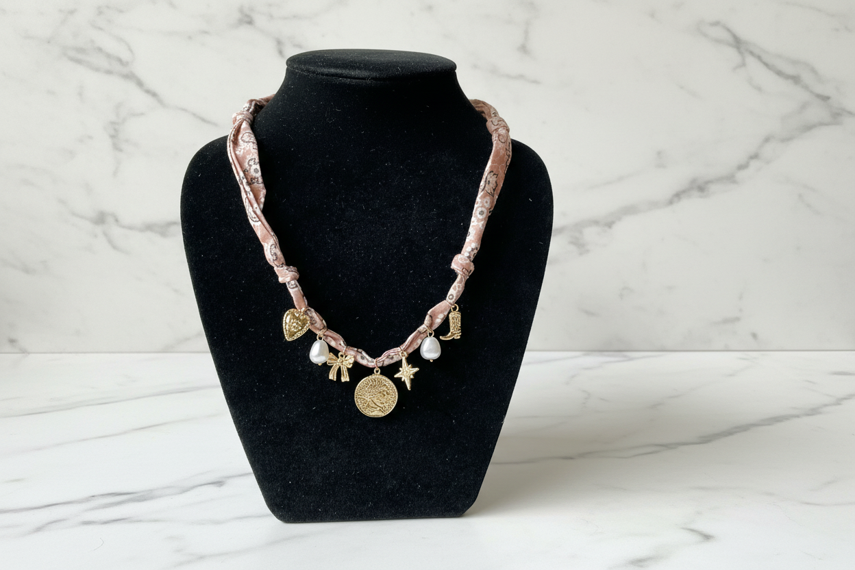 Feminine Faves Scarf Charm Necklace